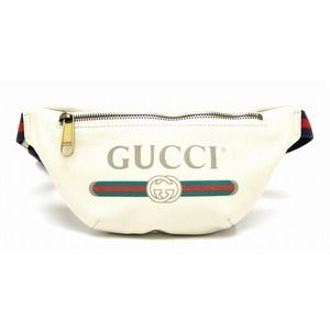 Gucci Gucci Print Belt Bag Leather Ivory
